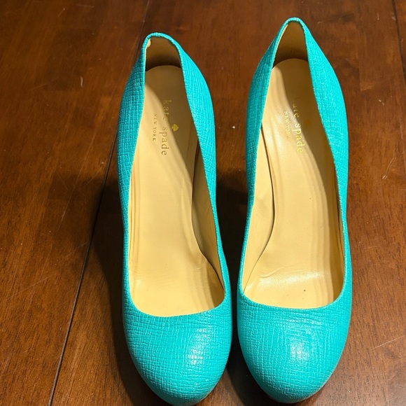 kate spade Shoes - kate spade Turquoise Heels